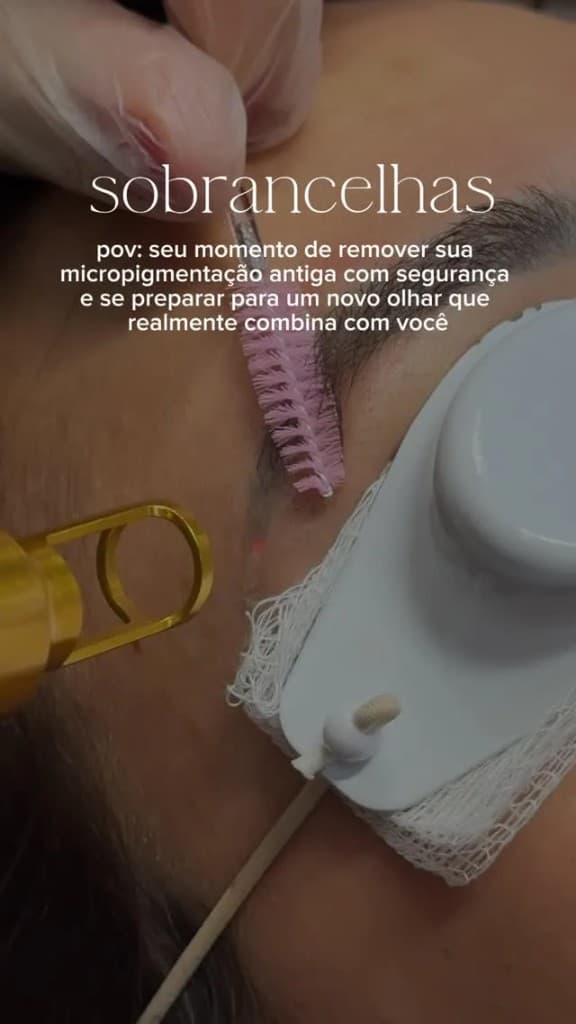 Design de sobrancelhas antes do procedimento